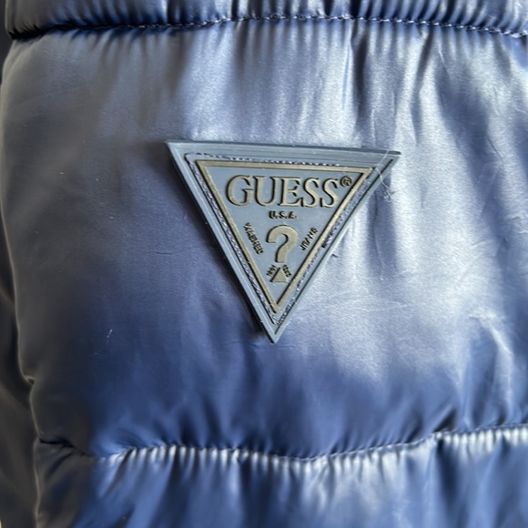 GUESS Puffer Coat Winter Jacket Men's hooded Full Zip Mens Large - Picture 7 of 16